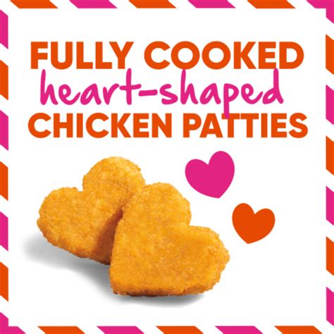 Tyson Nuggets Of Love® Fully Cooked Breaded Heart Shaped Chicken Patties 27 Oz Kroger