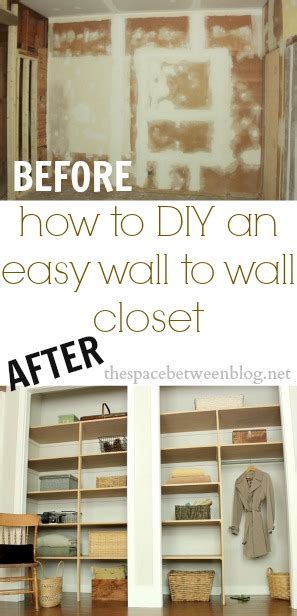 how to diy an easy wall to wall closet