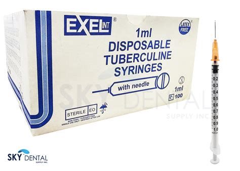 Tuberculin Syringe 1cc 25g X 5 8 100 Box Exel