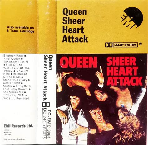 Queen Sheer Heart Attack Rare Original 1974 Uk Cassette Album No