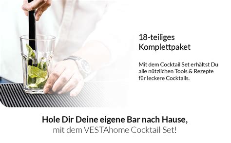 Vestahome Cocktail Set Teiliges Cocktailset Aus Edelstahl