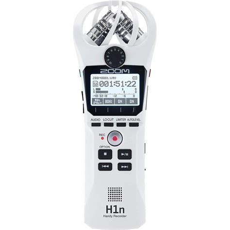 Zoom H1N Handy Field Recorder with Built-In Stereo Condenser Mics, White