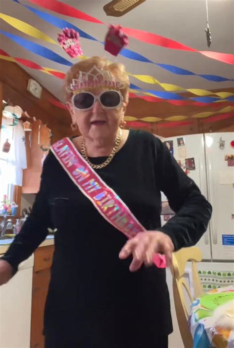 Tiktok Viral Grandma Droniak Turns 93 I Slay While They Lay