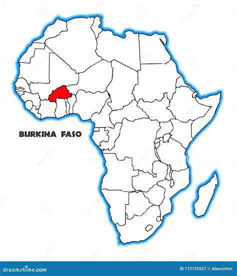 Carte Du Burkina Faso Afrique Illustration De Vecteur Illustration Du