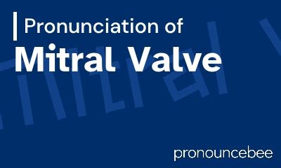 how to pronounce mitral valve
