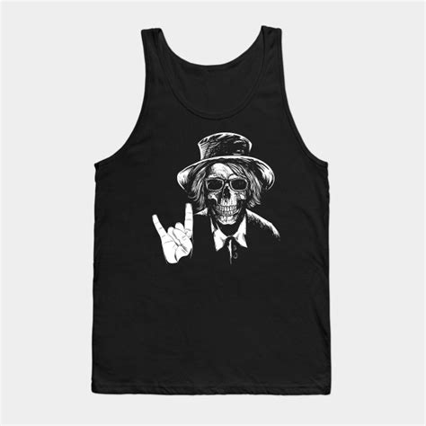 Cool Skull Skeleton Devil Horns Hand Sign Skull Skeleton Devil Tank