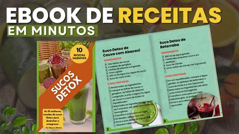 COMO FAZER UM EBOOK DE RECEITAS NO CANVA CHAT GPT RAPIDAMENTE