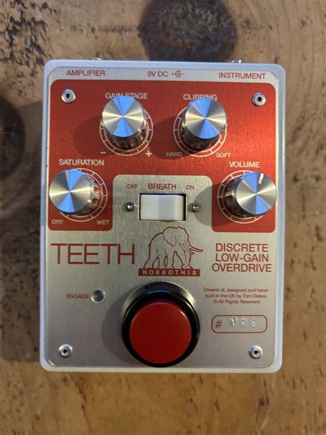 Horrothia Teeth Overdrive Pedal Effects For Sale Basschat