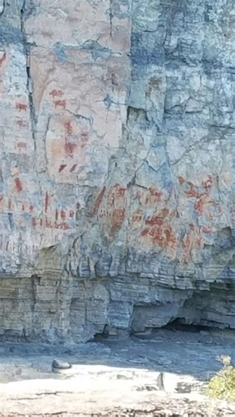 Painted Rock On Flathead Lake Indian Hieroglyphics Photo Mark Meberg