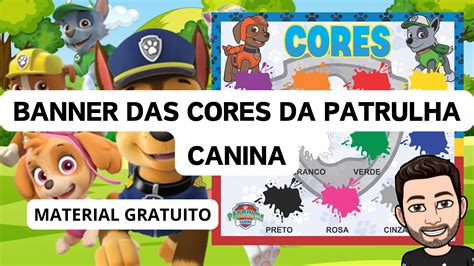 Cores Da Patrulha Canina - Banner das cores da Patrulha Canina