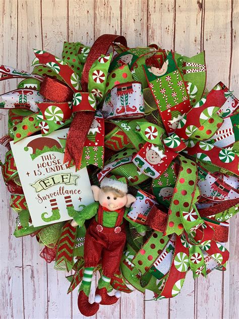 Elf Christmas Wreath Etsy