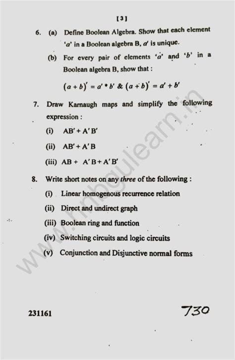 Discrete Structure M Sc Mathematics St Semester Hnbgu Learn