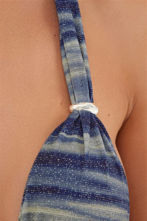 Lurex Bia Sliding Halter Bikini Top Everything But Water