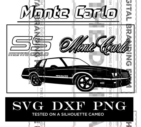 1987 Monte Carlo Svg Dxf And Png File Ready To Cut On A Cameo Etsy