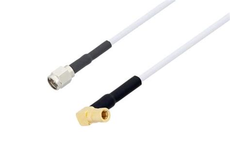 SMA Male To SSMB Plug Right Angle Cable 12 Inch Length Using RG188 Coax