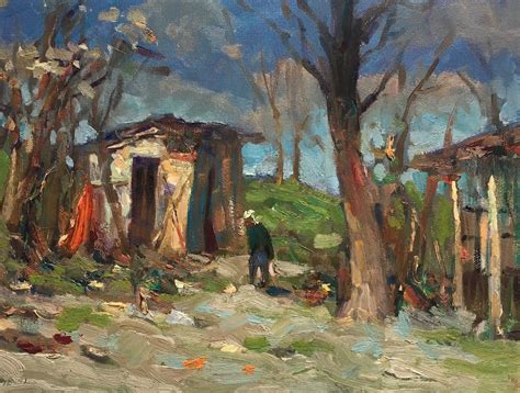 Oil Painting Granny's House, Granny Garden, Ukrainian Countryside ...