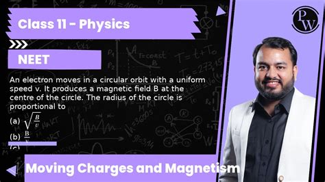 An Electron Moves In A Circular Orbit With A Uniform Speed V It Produces A Magnetic Field B At