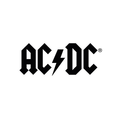 Großer Logo Aufkleber AC/DC schwarz