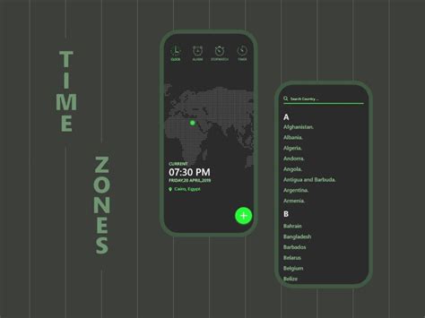 World Clock App Concept on Behance