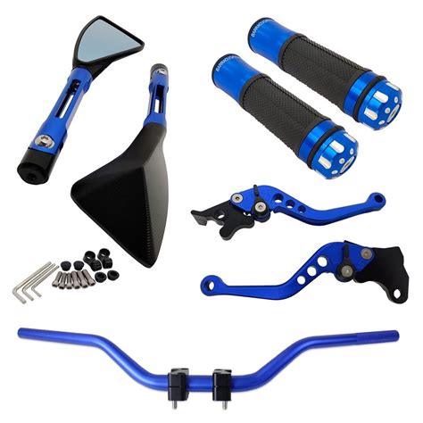 Kit Manete Manopla Retrovisor Guidão Naked Esportivo Completo Bros 125 150 160 Xr 200 Xr 250