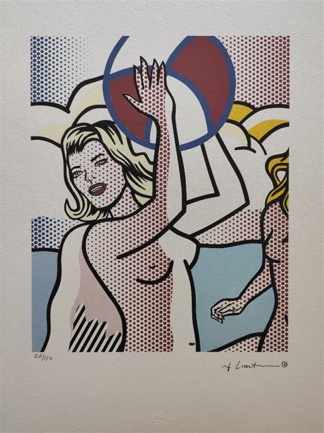 Standing Nude Lithograph Signed By Roy Lichtenstein CharityStars