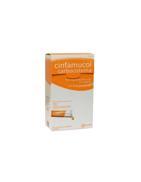 Cinfamucol Carbocisteina Mg Sobres Soluci N Oral Ml