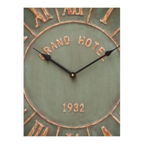 Horloge Murale Ronde Verte Et Dor E Grand H Tel Diam Tre Cm