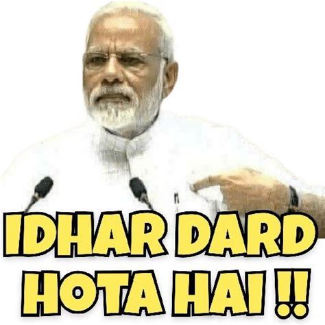 Idhar Dard Hota Hai Modiji Meme Template