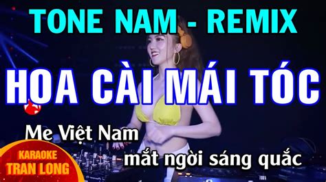 Karaoke Hoa C I M I T C Tone Nam Remix Youtube