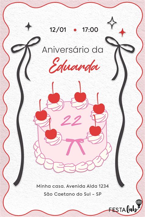 Convite De Aniversario Texto