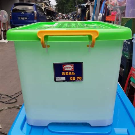 Jual KONTAINER BOX RODA 70 LITER SHINPO CONTAINER BOX PLASTIK BOX