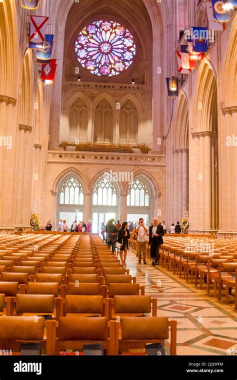 Washington Dc Usa April 21 2019 National Cathedral Interior Stock