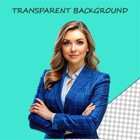 Premium PSD Portrait Of A Sensual Blonde Business Woman Dressed In A Formal Suit And Blue