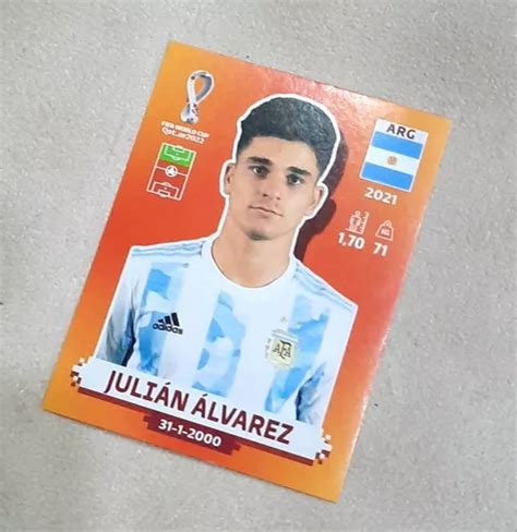 Figurita Mundial Qatar Arg 17 Julián Álvarez 100 Original MercadoLibre