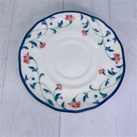 Epoch Dining 9s Epoch Garden Grove E803 Pink Blue Flowers Floral