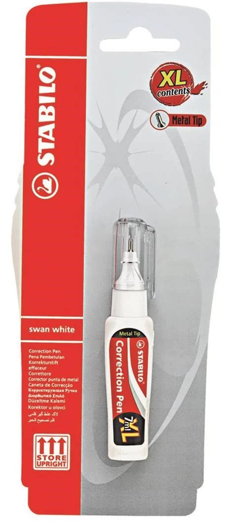 STABILO Correction Pen Swan White 7ml In Blister Diabco Stationery