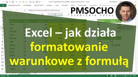 Excel Jak działa formatowanie warunkowe z formułą 3 przykłady odc