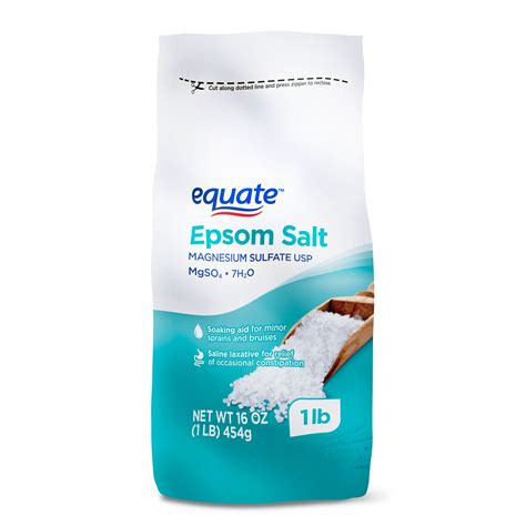 Equate Magnesium Sulfate USP Epsom Salt 16 Oz Walmart