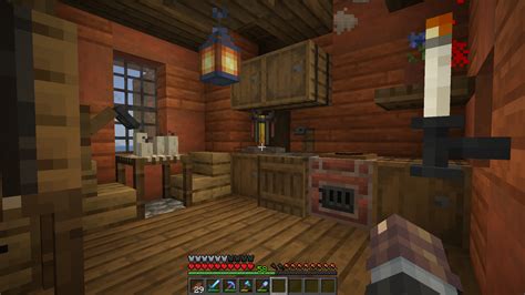 little kitchen i made in my survival house. : r/Minecraft