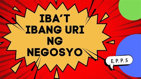 Ibat Ibang Uri Ng Negosyo Sa Ating Pamayanan │epp 4 │unang Markahan Youtube