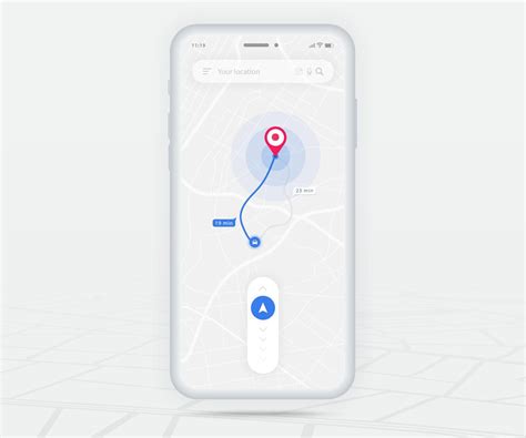 Map GPS navigation app ux ui concept, Mobile map application