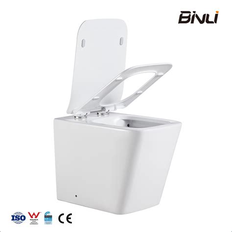 Floor Standing Binli Ceramic P Trap 180mm Bathroom Back To Wall Wc