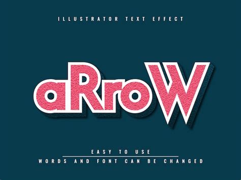 premium vector arrow illustrator editable text effect