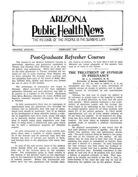 Arizona Public Health News 1938 02 Arizona Memory Project