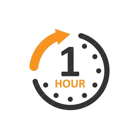 Premium Vector | 1 hour clock icon in flat style timer countdown vector