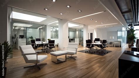 Inspiring office interior design Contemporary style Corporate Office with Open Space Design ...