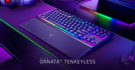 Ergonomic Clicky Gaming Keyboard Razer Ornata V3 Tenkeyless Razer