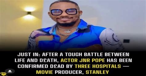 Just In After A Tough Battle Between Life And D£ath Actor Jnr Pope Has Been Confirmed D£ad By