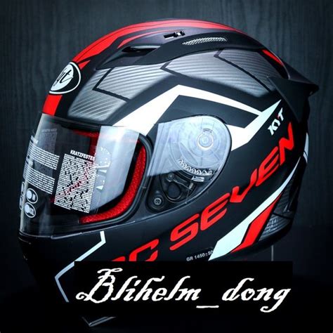 Jual HELM KYT RC SEVEN 18 BLACK RED DOFF RCSEVEN FULLFACE RC7 Di