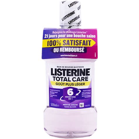 Listerine Bain De Bouche Total Care Gout Plus Leger Ml